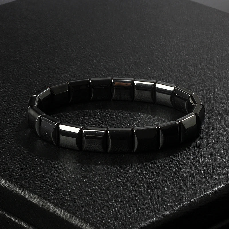 Fashion Wave Hematite Magnetic Bracelet Men Original Beaded Hematite Energy Bracelets for Women Positive Energy Jewelry