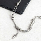 Rivet Statement Chain Choker Necklace — Stainless Steel