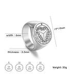 First Pentacle Key of Solomon Ring — Stainless Steel