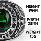 Stainless Steel Men Rings Rhinestone United States Army Punk Hip Hop for Biker Male Boyfriend Jewelry Creativity Gift Wholesale