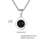 Tiger Eye Stone Stainless Steel Pendant Necklace
