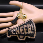 Iced Out Key Gold Chain Cheer Letter Word Full