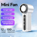 VUUV 2000mAh Portable Fan Rechargeable 5 Speed Mini Air Conditioner Small Fan Air Cooler with LED Digital Display