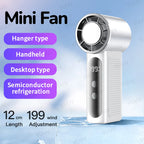 VUUV 2000mAh Portable Fan Rechargeable 5 Speed Mini Air Conditioner Small Fan Air Cooler with LED Digital Display