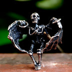 New Special Design Stainless Steel Skull Wing Pendant Exquisite Punk Hip Hop Retro Jewelry For Men Gift free shipping