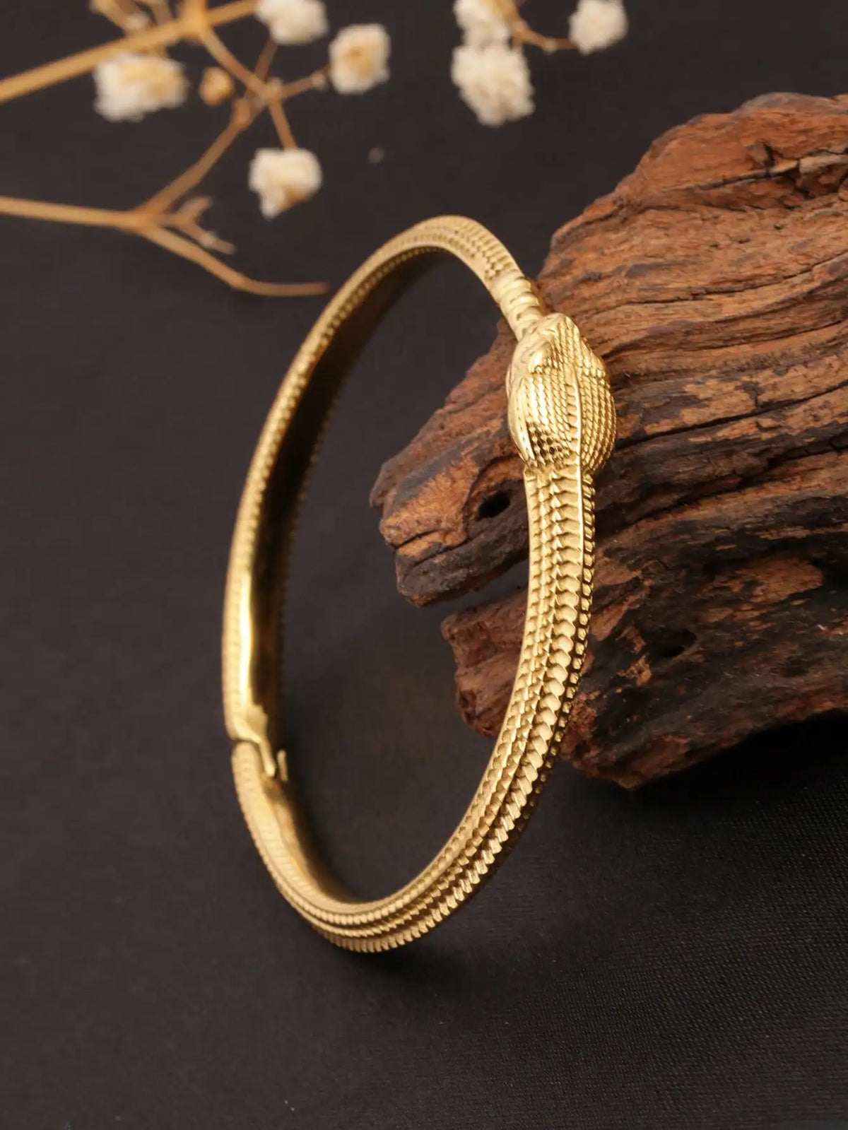 Vintage Snake Bracelet 61mm — Gold-Tone, Stainless Steel