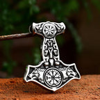 BEIER thor's hammer mjolnir pendant necklace viking scandinavian norse viking necklace with stainless steel chain