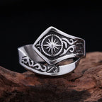 Sun Steel Ring Vintage Indian Style God 316L Punk