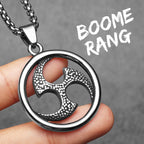 Boomerang Pendant Necklace — Stainless Steel
