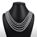 Hot Selling 2/3/4/5/6mm 316L Rope Chain Necklace Stainless Steel Never Fade Waterproof Choker Men Women Gold Color