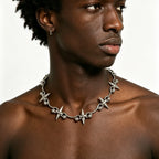 Punk-Style Personalized Rock Spiked Patchwork Necklace Cool Trendy Geometric Necklace Gothic Y2K Charm Accessori