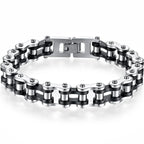 13MM Wide Men's Motorcycle Chain Bracelet Stainless Steel Bicycle Link Design Man Bracelets for Men Punk Rock Jewelry 9