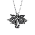 Angel Wings Steel Pendant Vintage Praying Hand