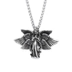 Angel Wings Steel Pendant Vintage Praying Hand