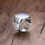 Alphabet Signet Ring — Stainless Steel
