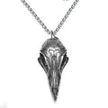 Gothic Raven Skull Pendant Norse Mythology Odin Huginn and Muninn Necklace Pendant Men's Biker Punk Jewelry