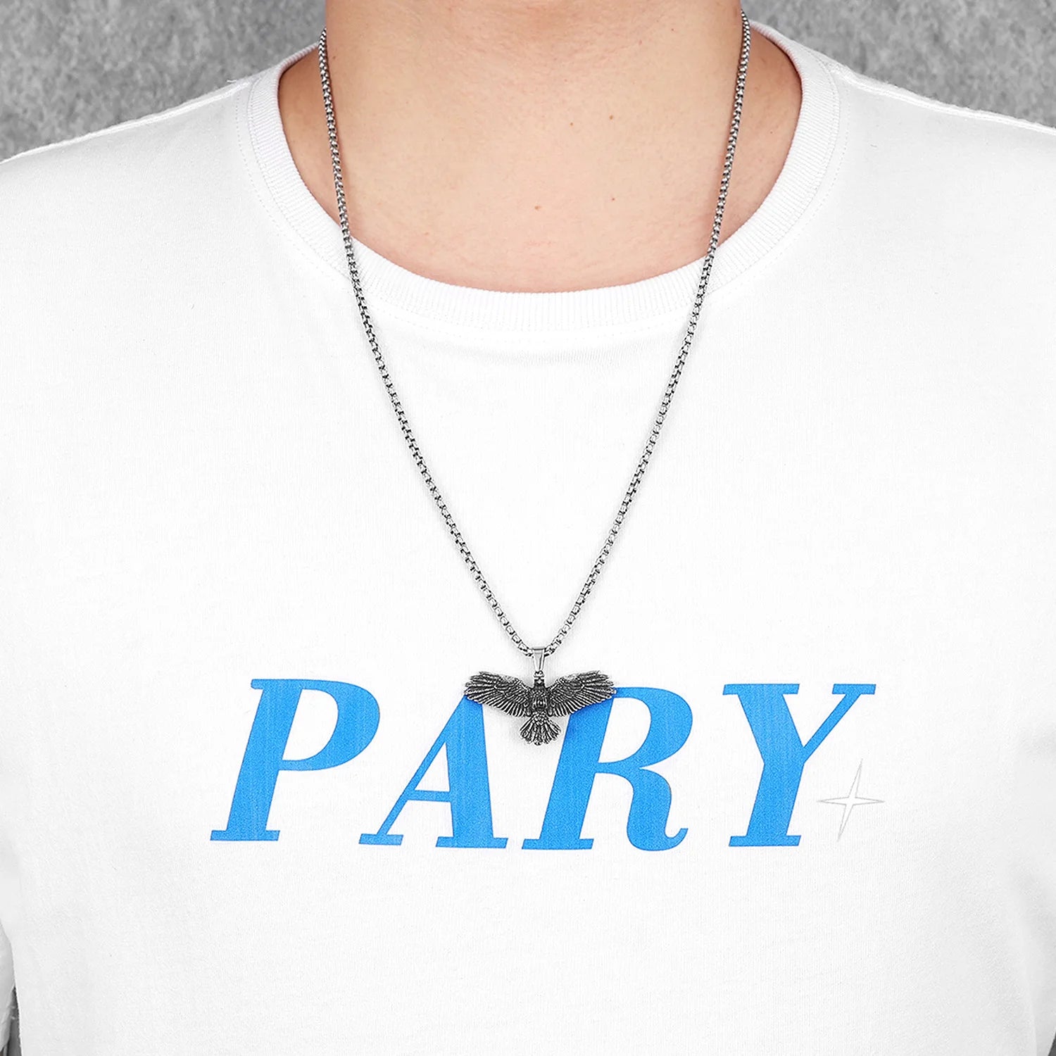 Eagle Wing Pendant Necklace — Stainless Steel