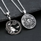 Classic Medusa Snake Pendant — Stainless Steel