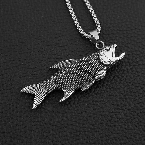 Fish Stainless Steel Pendant Necklace