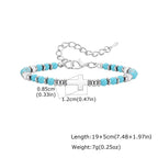 Vnox Men's Cross Natural Stone Beads Bracelets, 19-24cm Adjustable Length Lobster Clasp Trendy Chain Wristband Jewelry for Him