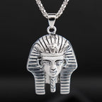 Egyptian Pharaoh Tutankhamun Sculpture Retro Men Alloy Pendant Necklace Hip Hop Rapper Pendants Personality Neck Chain Jewelry