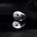 Gothic Spider Ring for Men & Women — Silver-Tone Band