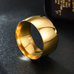 Steel Ring 12MM Wide Smooth Punk Finger Band