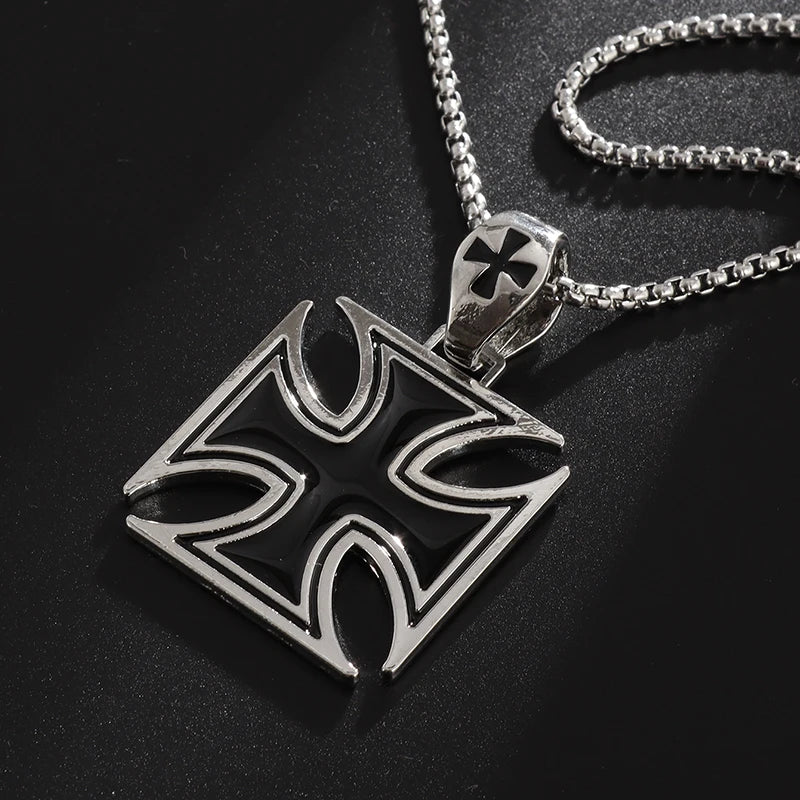 Male Black Plated St Peter's Inverted Cross Pendant Necklace for Men Stainless Steel Choker Crux de Sanctus Petrus