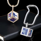 Statement Photo Pendant Necklace Memory Cube