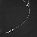 Heart Lock Pendant Necklace — Silver