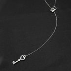 Heart Lock Pendant Necklace — Silver