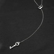 Heart Lock Pendant Necklace — Silver