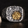 Viking Wolf Fenrir index ring male 925 silver ring retro punk tail ring fashion jewelry