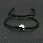 Yin Yang Braided String Bracelet — Adjustable, Multiple Colors
