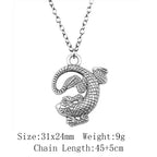 Cold Blooded Reptile Lizard Gecko Chameleon Pendant Necklace For Women Men