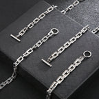 7mm Stainless Steel Chain Blade Link Chains Chokers Necklace For Mens Jewelry Silver Plated Solid Metal Fashion Jewelry