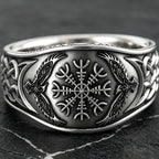 Nordic Viking Compass Shape Ring — Zinc Alloy
