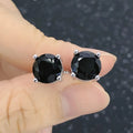 Punk Fashionable Black Stone Crystal Stud Earrings 3/4/5/6/7/8MM Gorgeous Zircon Earing for Women Men Fashion Hippie Jewelry