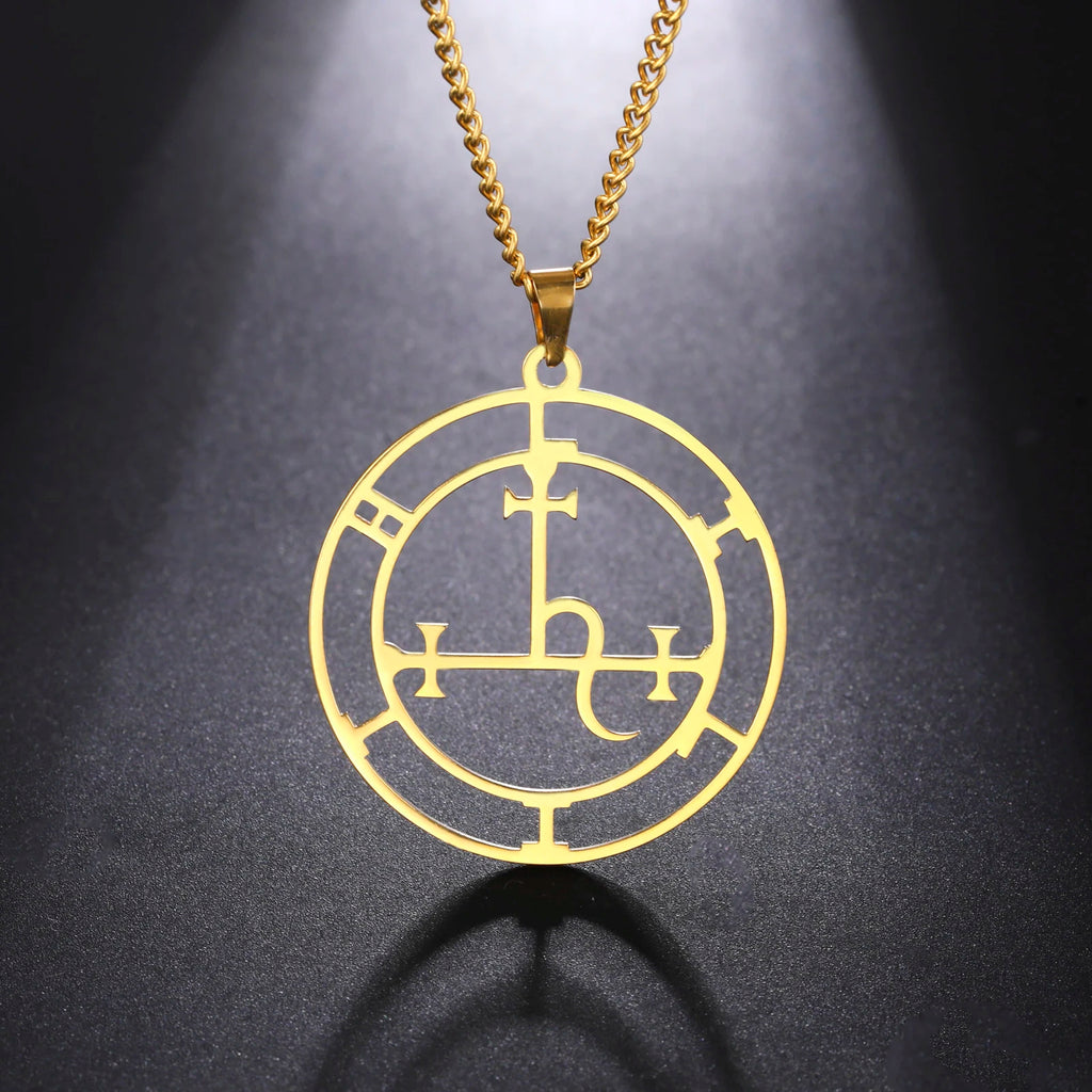 Sigil of Lilith Demon Seal Pendant — Stainless Steel