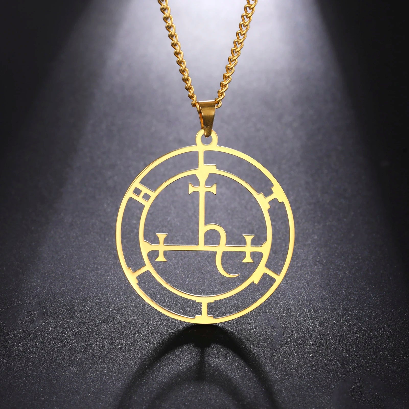 Sigil of Lilith Demon Seal Pendant — Stainless Steel