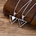 Triangle Geometric Pendant Necklace — Stainless Steel
