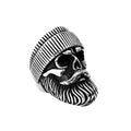 Skull Beard Hat Ring — Stainless Steel