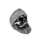Skull Beard Hat Ring — Stainless Steel
