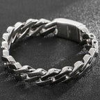 Classic 13MM Men's Cuban Link Chain Bracelet for Man Mirror Polished Solid Stainless Steel Bracelets Jewelry Accessory