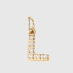 Letter Charm Pendant Necklace — Gold Iced