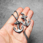 Pirate Anchor Pendant Necklace — Stainless Steel