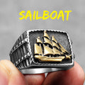 Anchor Lighthouse Ring — Stainless Steel