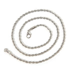 Twisted Cross Pendant Necklace — Silver