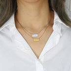 11:11 Rectangle Pendant Necklace men women Fine Stainless Steel 18K Gold Plated Necklace Choker Luxury Jewelry Couple Gifts