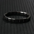 Hematite Therapy Stretch Bracelet — Mixed Metal